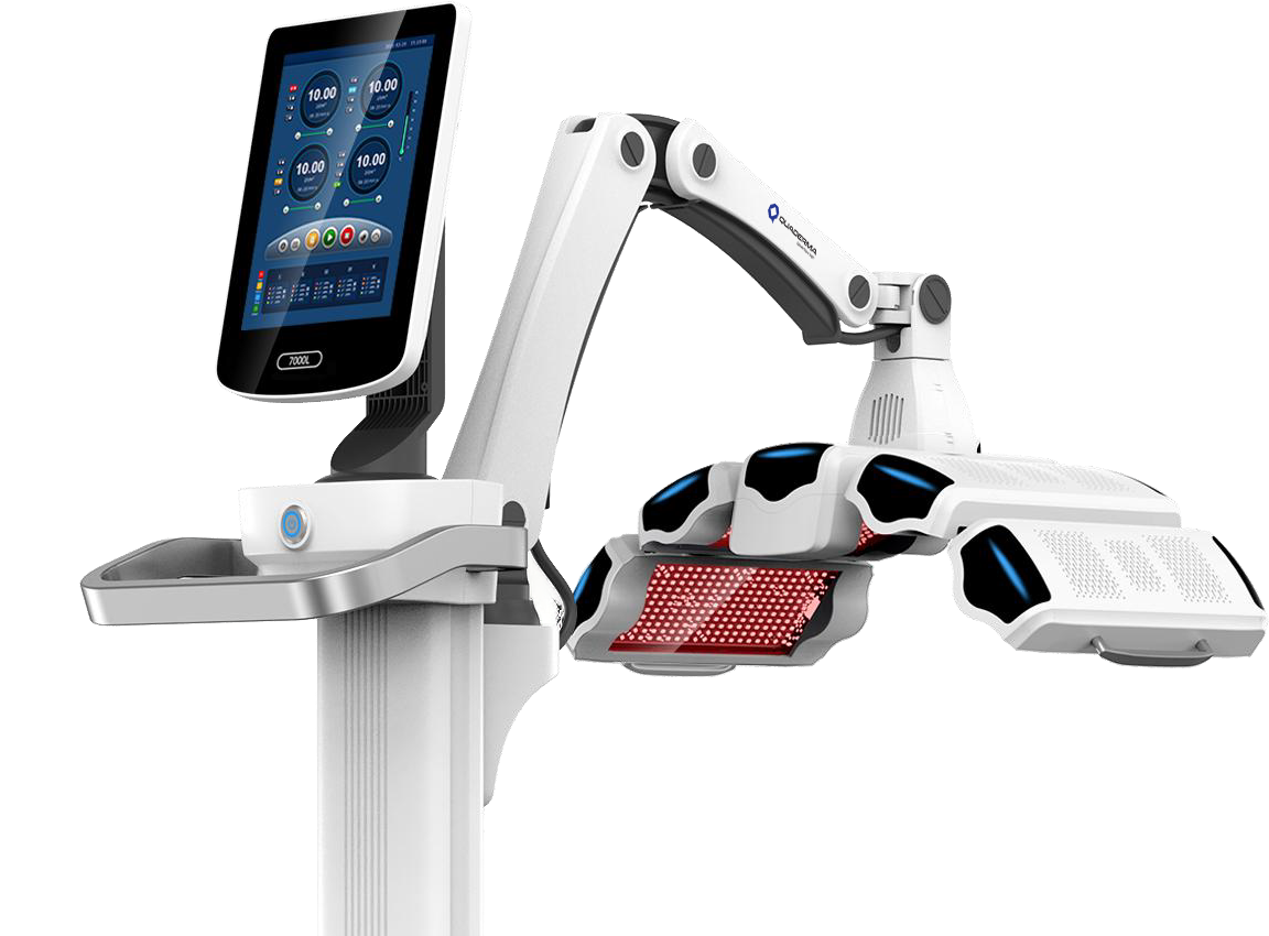Quaderma PDT device with calibrated irradiance and active cooling